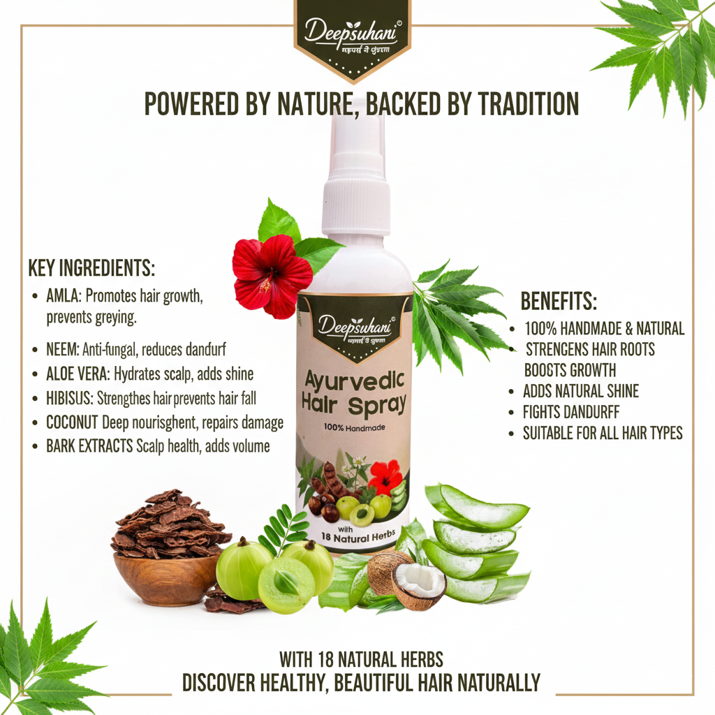 DeepSuhnani 18 Herbs Ayurvedic Hair Spray